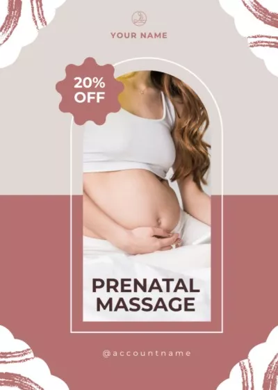 Discount on Prenatal Massage Babysitting Flyers