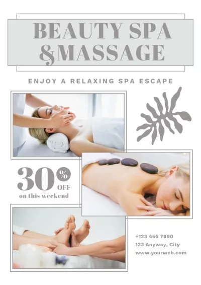 Full Body Massage Services Pharmacy Posters