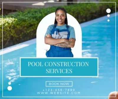 Swimming Pool Service Proposal with Young African American Woman