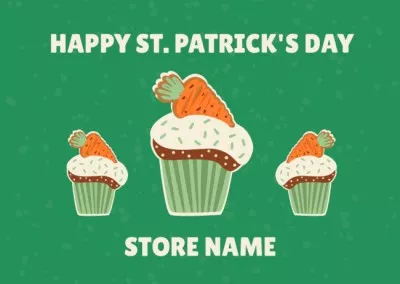 Delicious St. Patrick's Day Carrot Cupcakes