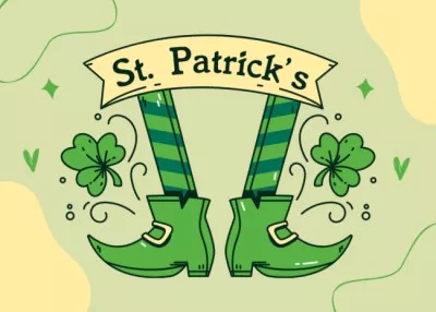 St. Patrick's Day Greeting with Green Shoes