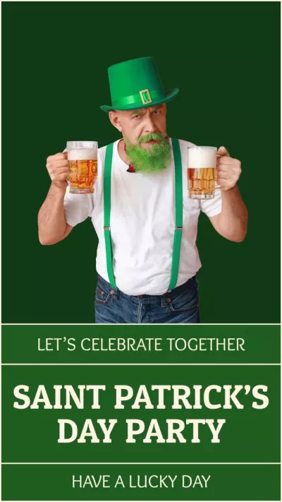 Invitation To Celebrate St. Patrick's Day Together Instagram Stories