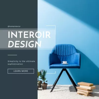 Ad of Interior Design with Modern Armchair