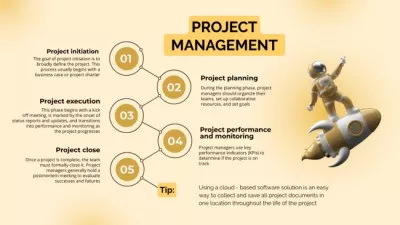 Startup Project Management Milestones Yellow Timelines