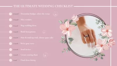 Ultimate Wedding Checklist Pink Timelines