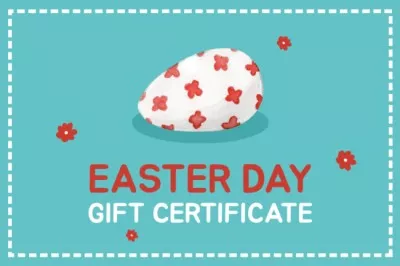 Easter Offer with Easter Egg Decorated with Flowers Gift Certificate
