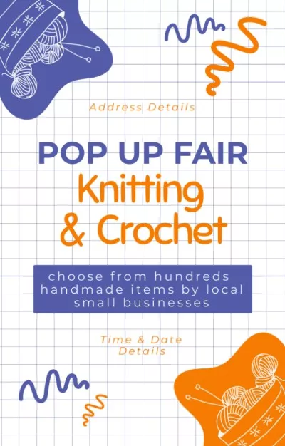 Knitting Fair Announcement Invitations