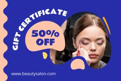 Woman on Makeup in Beauty Salon Gift Certificate