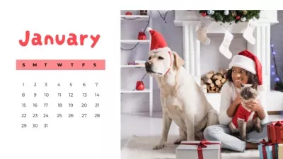 People with their Cute Pets Calendars