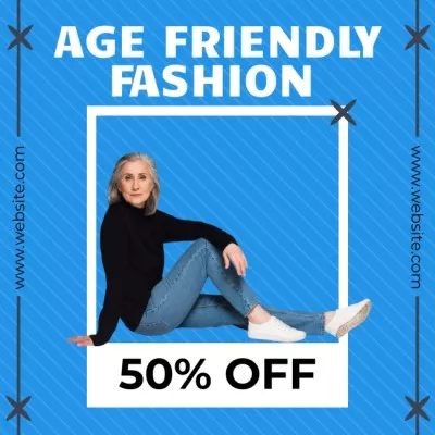 Age-friendly Fashion Sale Offer In Blue