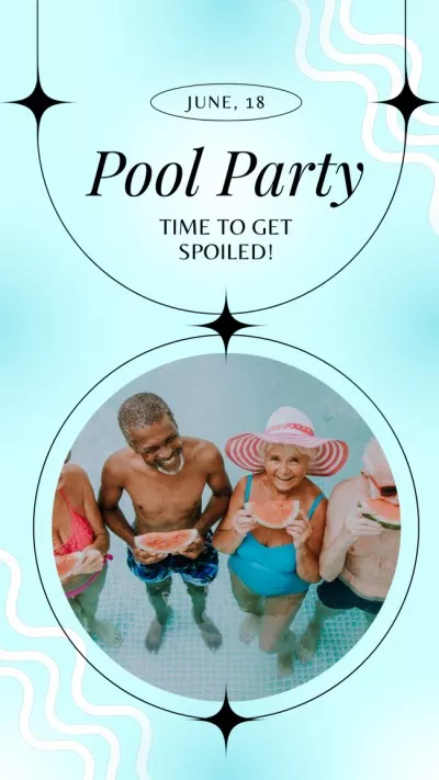 Age-Friendly Pool Party Announcement