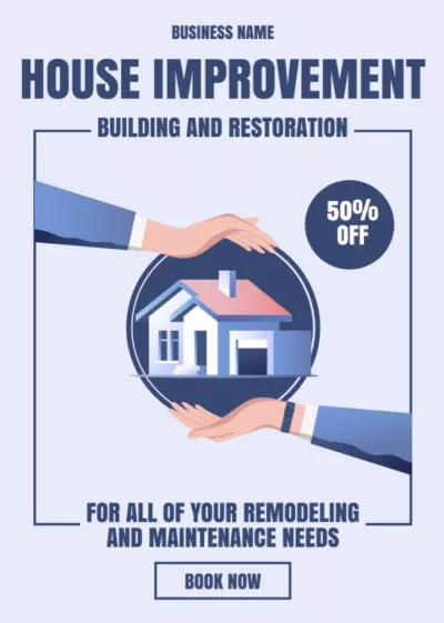 House Building and Restoration Services Discount Real Estate Flyers