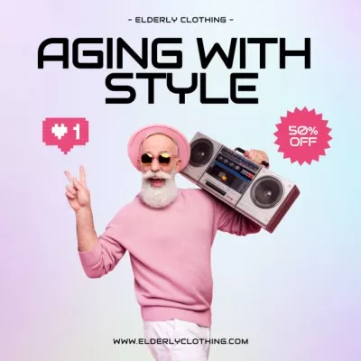 Age-Friendly Accessories And Clothing With Discount Instagram Posts