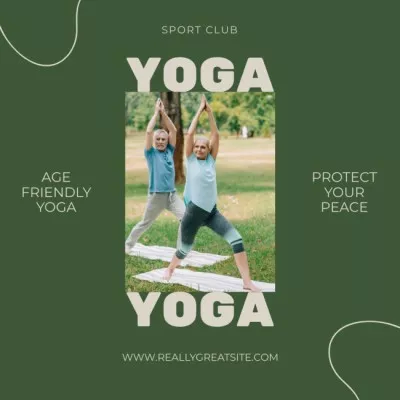 Age-Friendly Yoga Exercising Club Instagram Posts