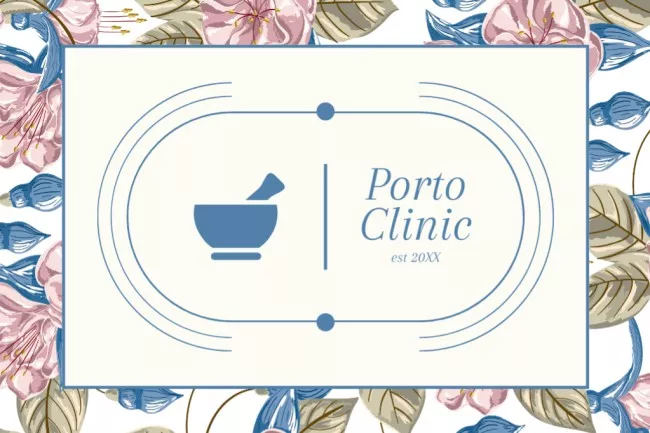 Gift Voucher for Clinic with Flower Pattern