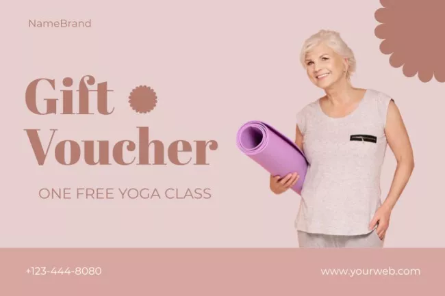 One Free Yoga Class Offer with Senior Woman