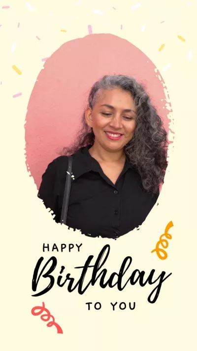 Sincere Congrats On Birthday In Yellow Facebook Stories