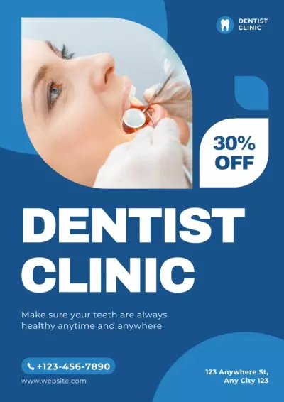 Ad of Dentist Clinic with Discount Pharmacy Posters