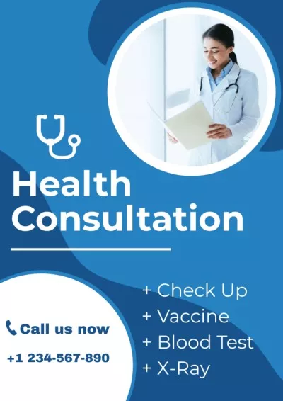 Offer of Health Consultation in Clinic Pharmacy Posters