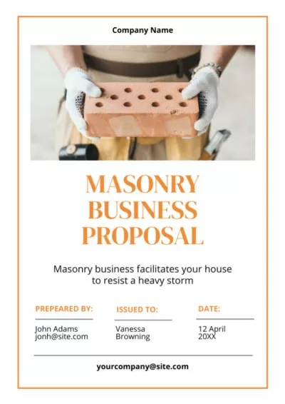 Masonry Services Business Proposals