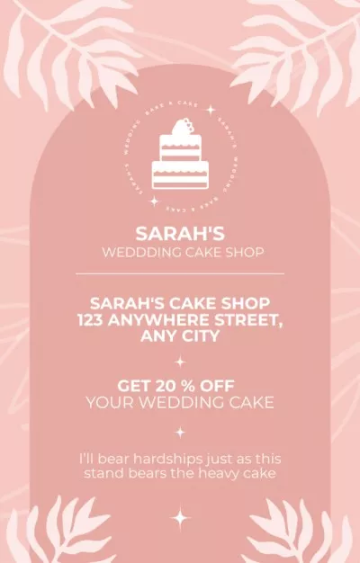 Discount Offer on Wedding Cakes Bridal Shower Invitations
