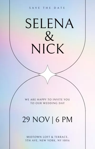 Save the Date Announcement Engagement Invitations