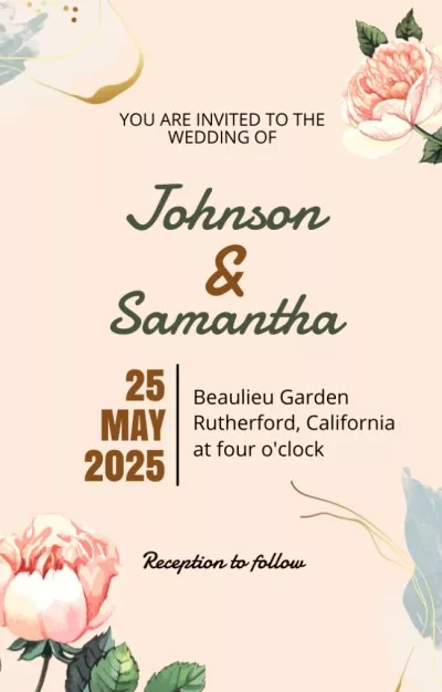 Wedding Celebration Announcement with Watercolor Flowers Bridal Shower Invitations