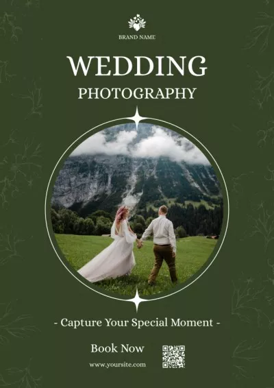 Wedding Photography Offer with Beautiful Couple in Mountain Valley Photo Posters