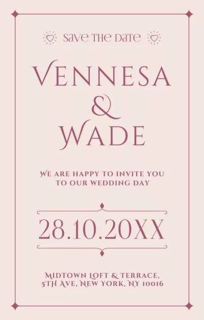 Simple Wedding Announcement Bridal Shower Invitations