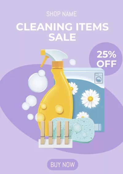 Offer of Laundry Services with Detergents Hand Washing Posters