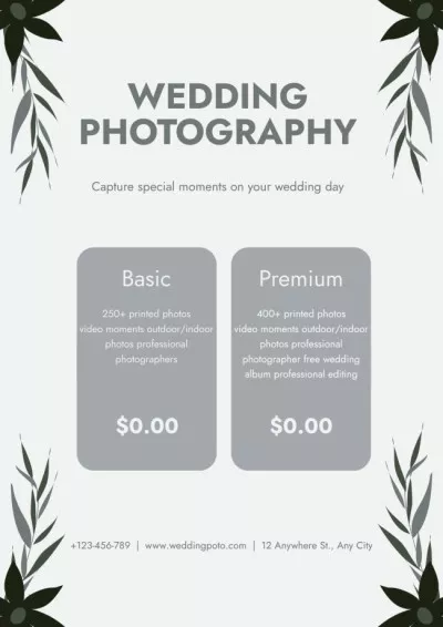 Wedding Photography Proposal Photo Posters