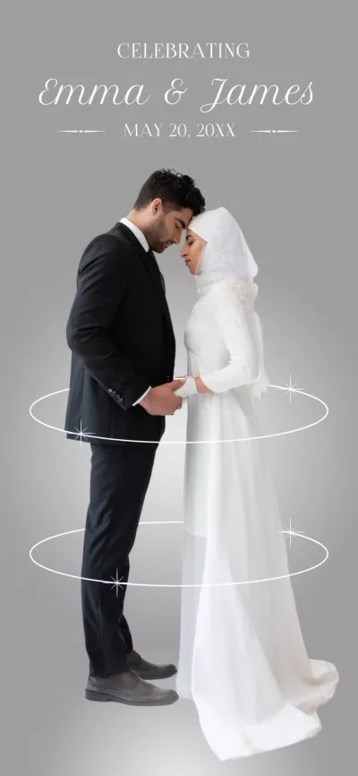 Wedding Announcement with Happy Muslim Couple Snapchat Geofilter