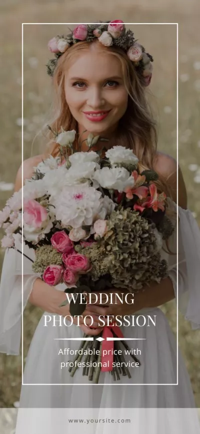 Wedding Photo Session Offer with Beautiful Young Bride Snapchat Geofilter