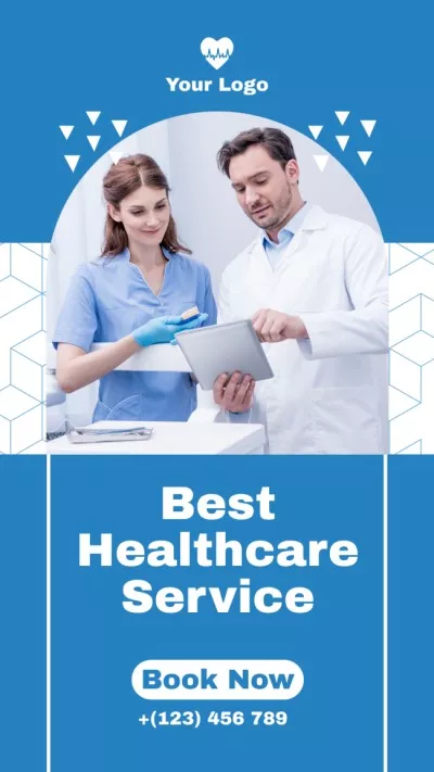 Highly Professional Healthcare Service Offer With Booking Facebook Stories