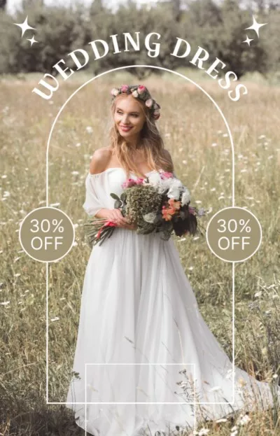 Beautiful Wedding Dresses Offer With Discount IGTV Cover Maker