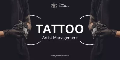 Professional Tattoo Artist Management In Studio Twitter Post