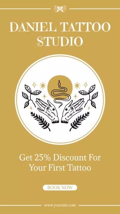 Discount For First Tattoo From Professional Artist Instagram Stories