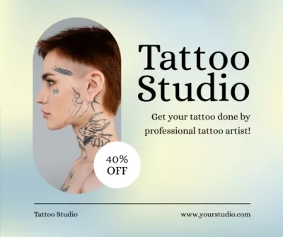 Talented Artist Service In Tattoo Studio With Discount Social Media Graphics