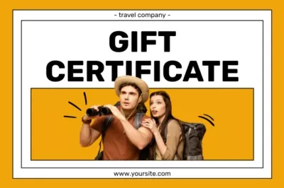 Couple of Hikers Exploring the World Gift Certificate