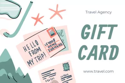 Illustrated Discount Offer from Travel Agency Gift Certificate