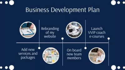 Business Development Plan on Dark Blue Timelines