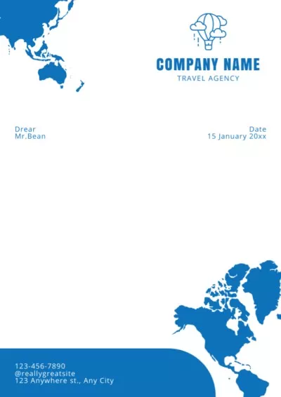 Travel Company Document Letterheads