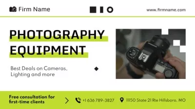 High Quality Photo Gear And Camera Offer Animated Graphics