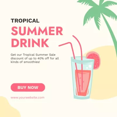 Tropical Summer Drinks Instagram Posts