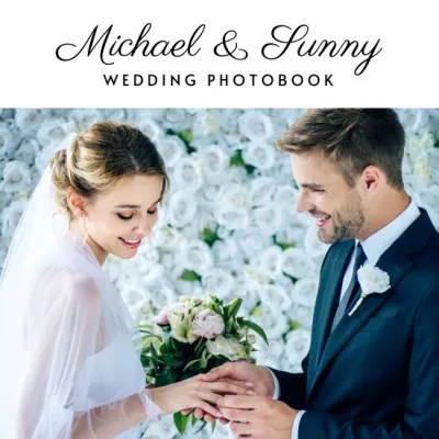 Wedding Photos with Young Bride and Groom Photo Book