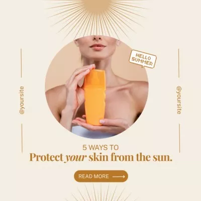 Summer Sunscreen Cream Offer Instagram Posts