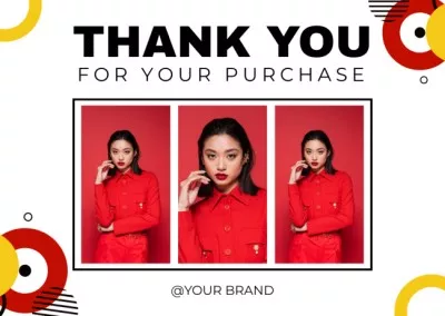 Tnank You for Clothes Purchase Thank You Cards