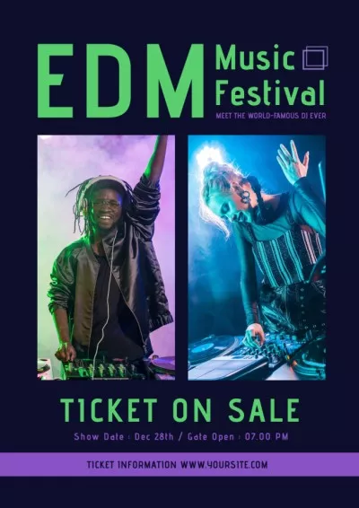 Incredible Music Festival Promotion With DJs Music Festival Posters