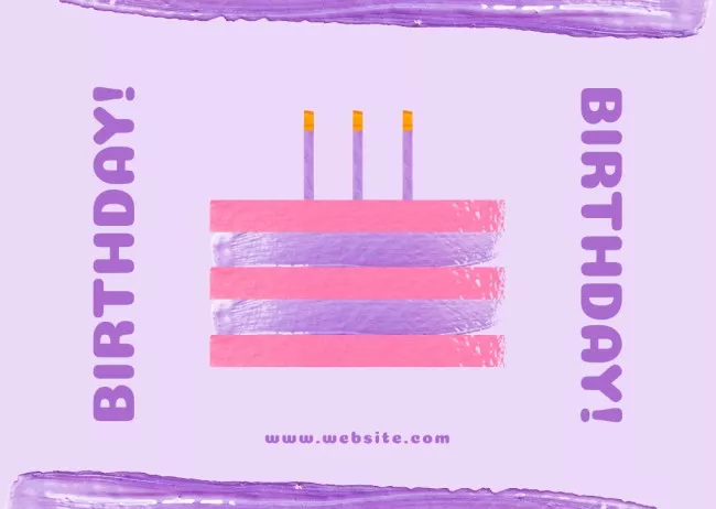 Festive Purple Birthday Cake
