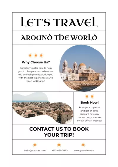 Travel Ad's Layouts with Photo COllage Travel Posters
